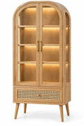 Vitrina de almacenamiento con formas arqueadas, marr¨®n