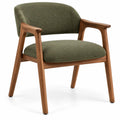 Silla con respaldo de contorno redondeado, verde y marr¨®n
